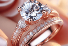 CZ wedding ring set