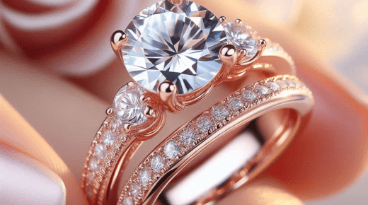 CZ wedding ring set