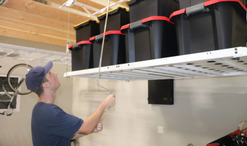 retractable garage ceiling storage